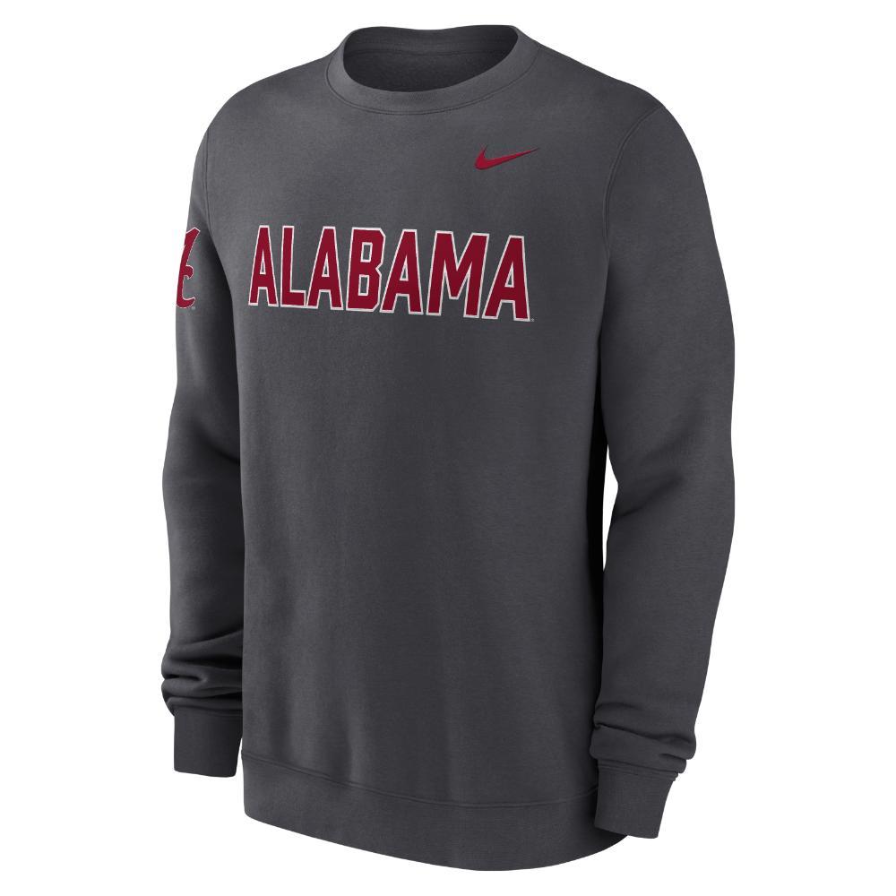 Alabama Nike 2-Hit Club Fleece Crew