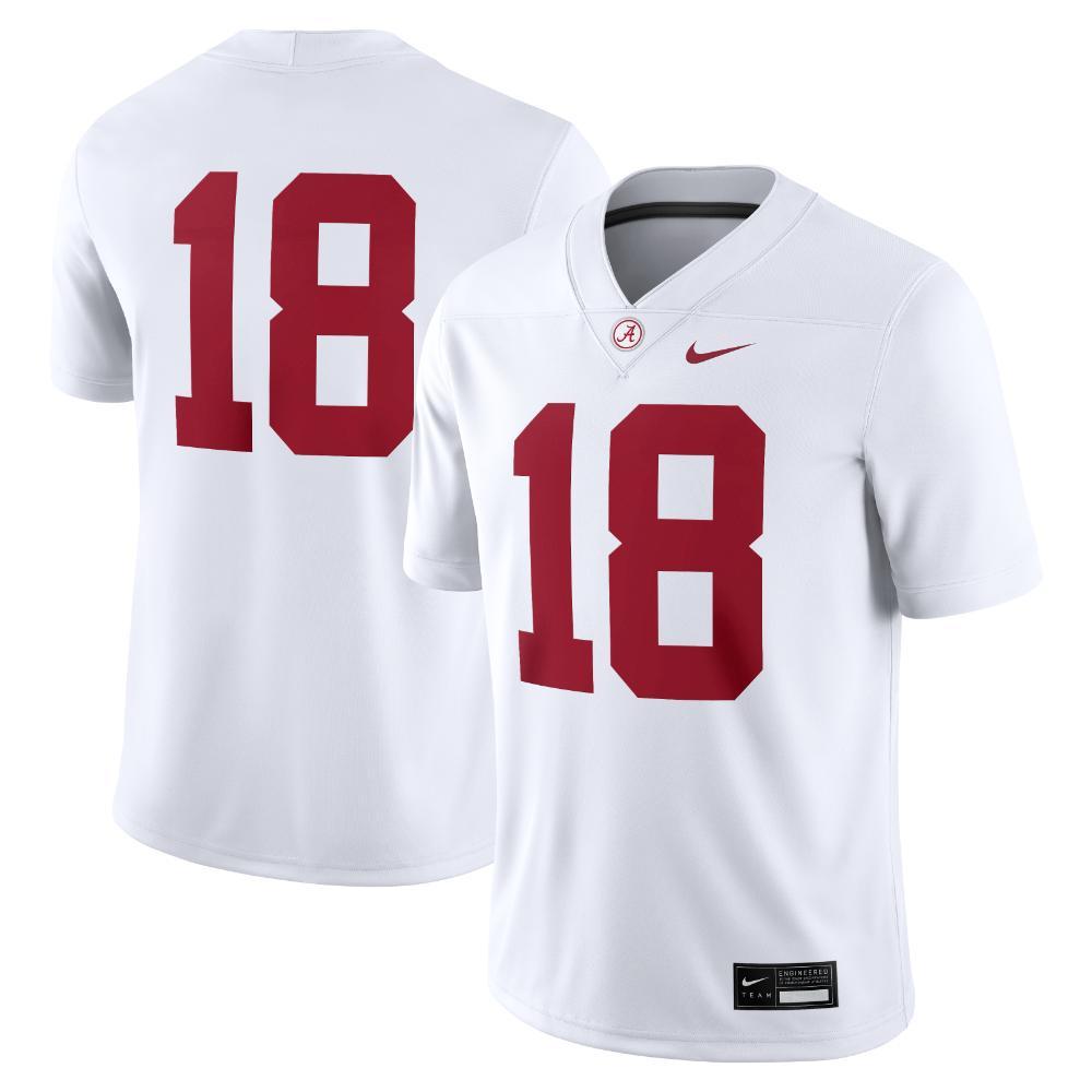 Alabama Nike #18 Road Game Football Jersey