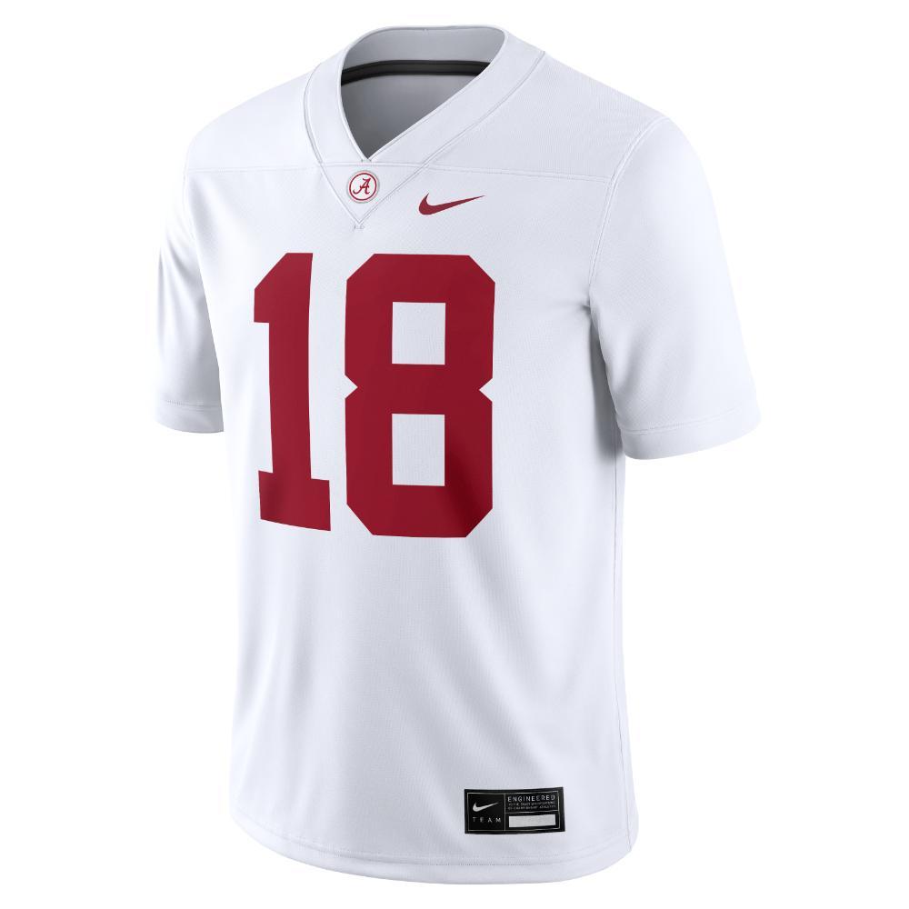 Alabama Nike #18 Road Game Football Jersey