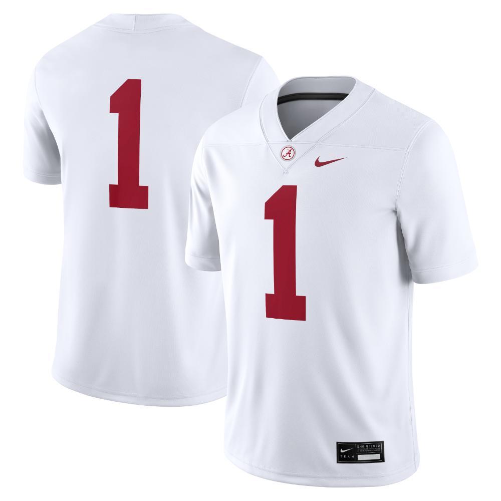 Alabama Nike #1 Road Game Jersey 3 Alabama Nike #1 Road Game Jersey