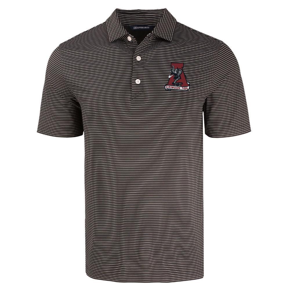 Alabama Cutter & Buck Vault Forge Fine Line Stripe Polo
