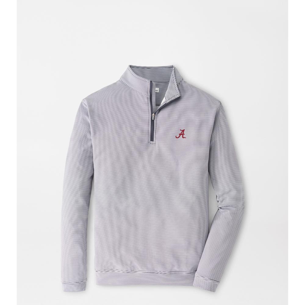 Alabama Peter Millar Perth Mini Stripe Stretch 1/4 Zip Pullover