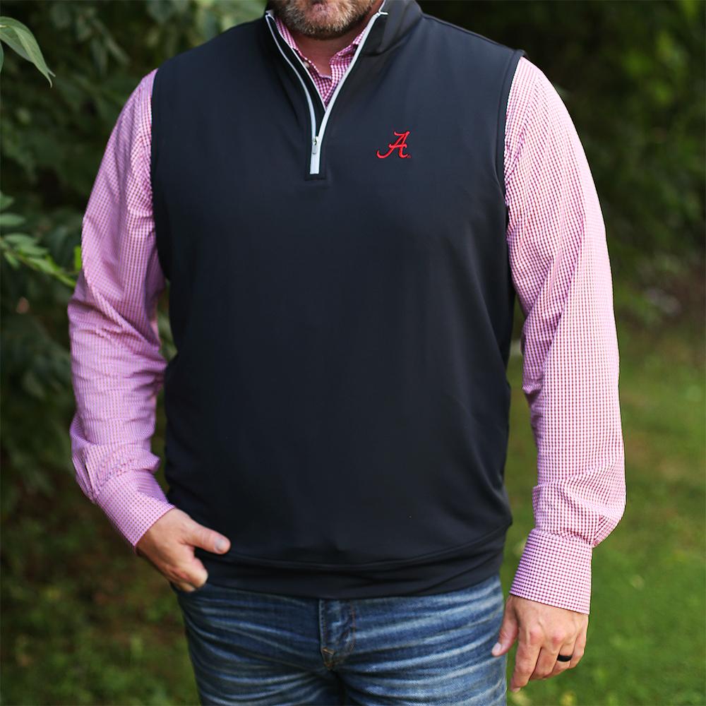 Alabama Peter Millar Galway Quarter-Zip Vest