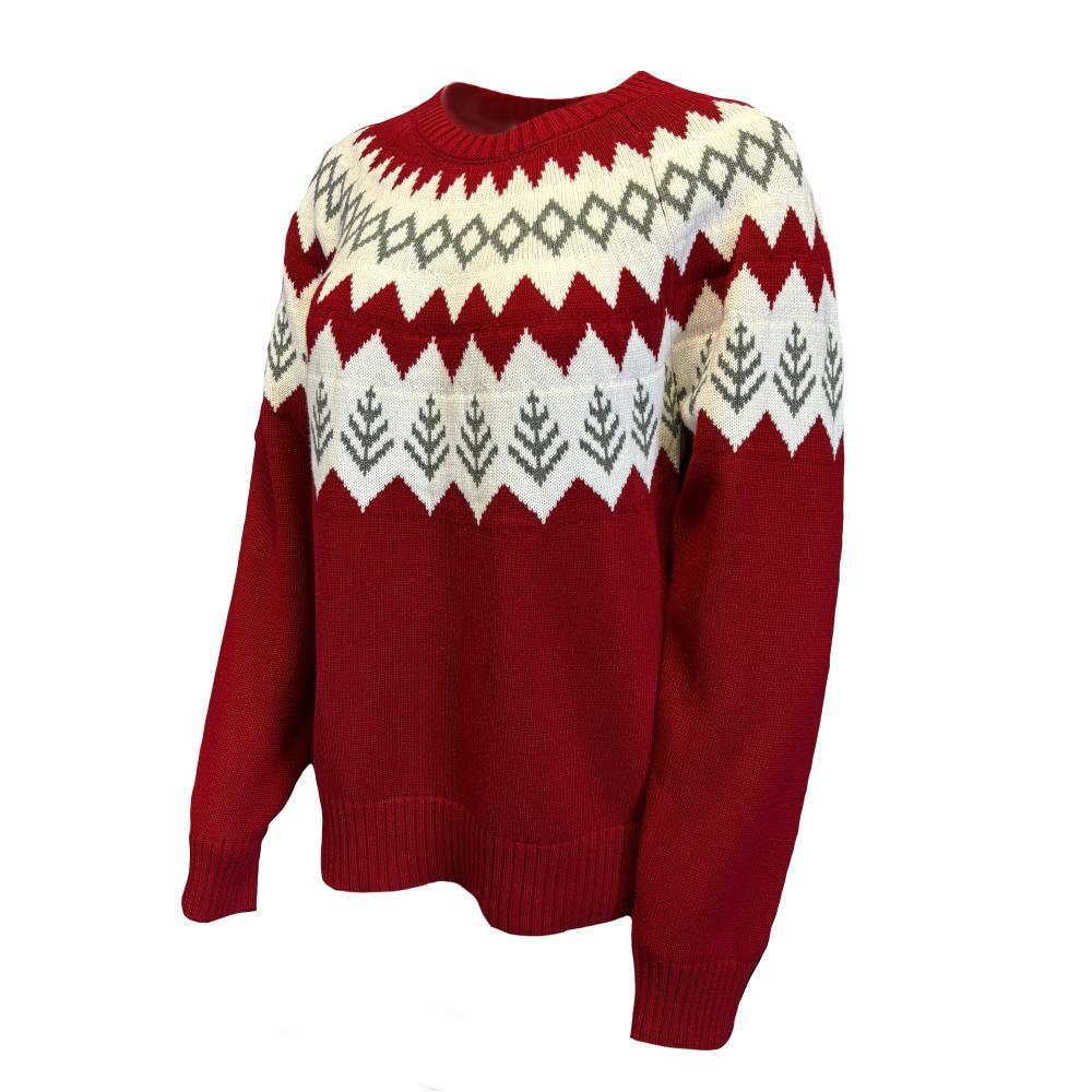 Crimson and White Emerson Street Clothing Women's Butternut Fair Isle Raglan