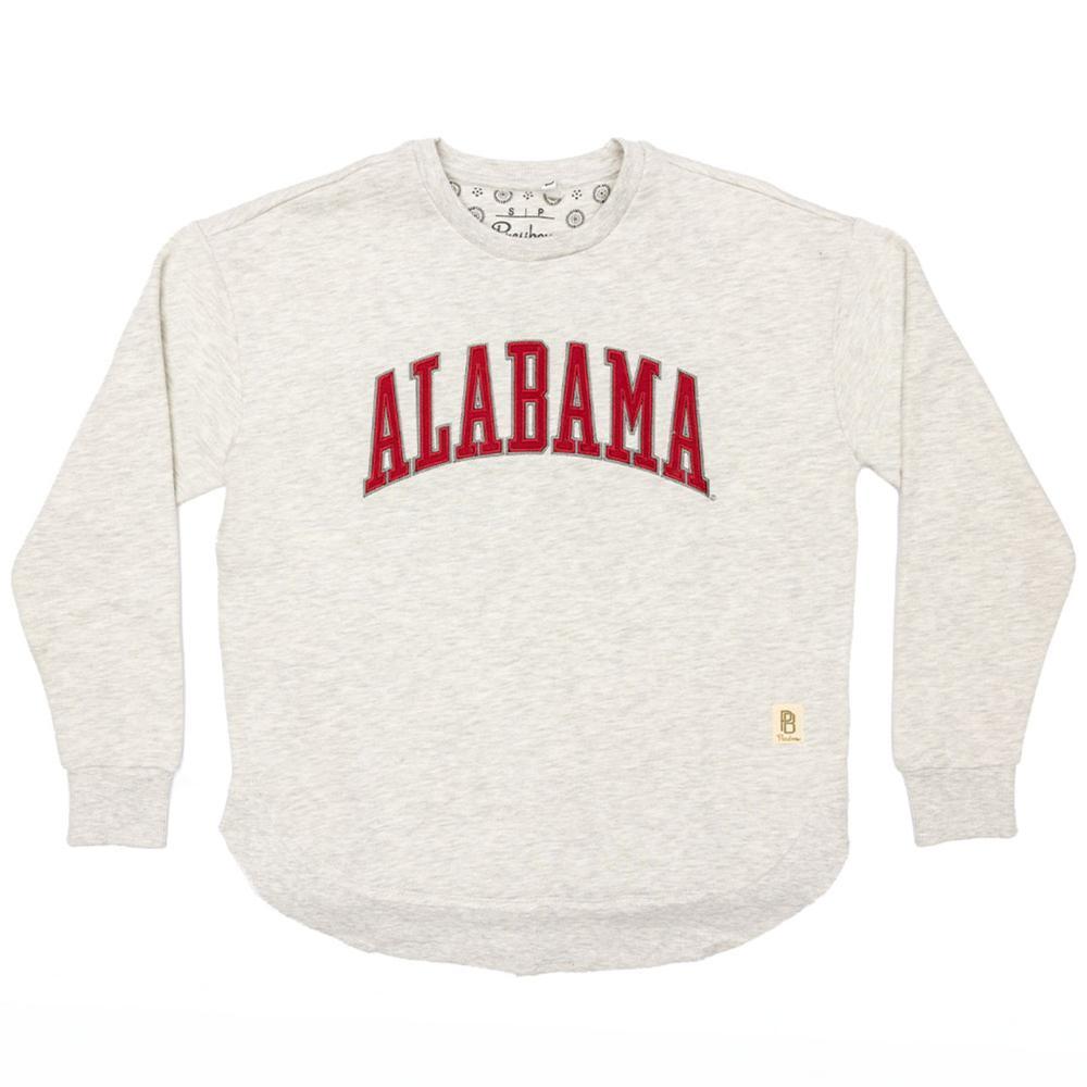 Alabama Pressbox Women's Arched Tackle Twill Varsity Melange Poncho