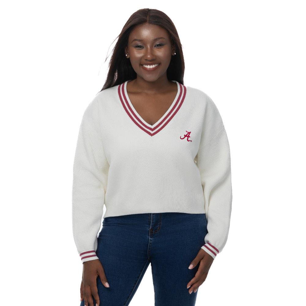 Alabama Zoozatz Women's Victory V-Neck Knit Sweater
