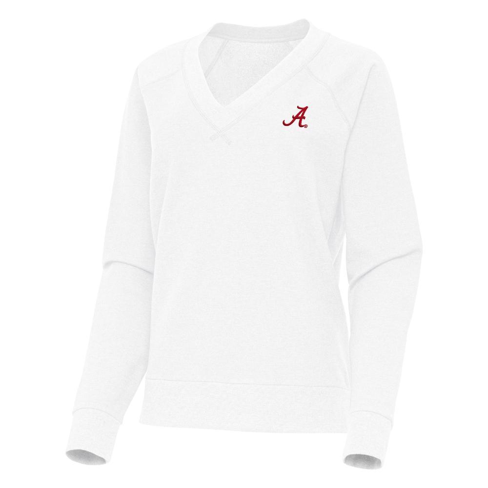 Alabama Antigua Varsity V Neck Fleece Women's Pullover