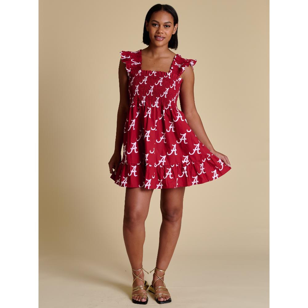 Alabama Stewart Simmons Poplin Smocked Dress