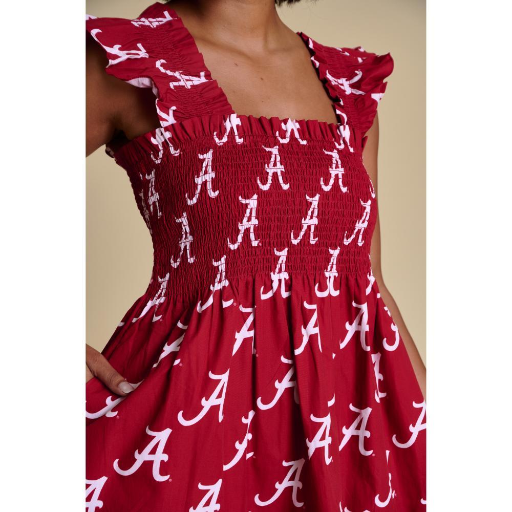 Alabama Stewart Simmons Poplin Smocked Dress