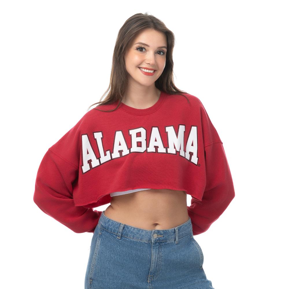 Alabama Zoozatz Women's Uber Crop Fleece Crew