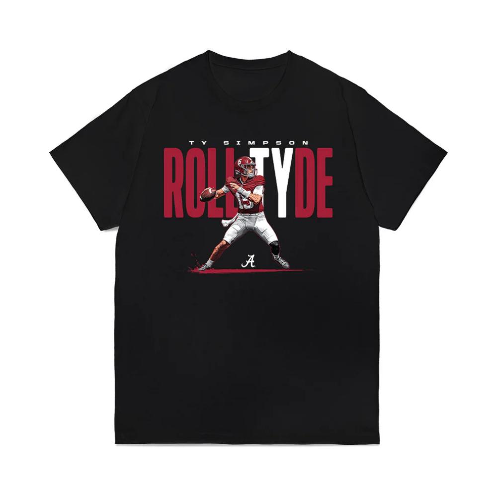 Alabama Athletes Thread Ty Simpson Roll Tyde Comfort Colors Tee