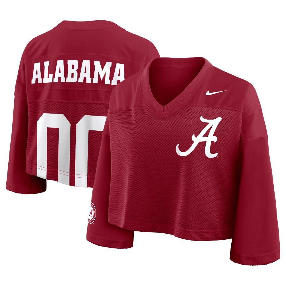 Alabama Nike Women's Crop Long Sleeve Jersey