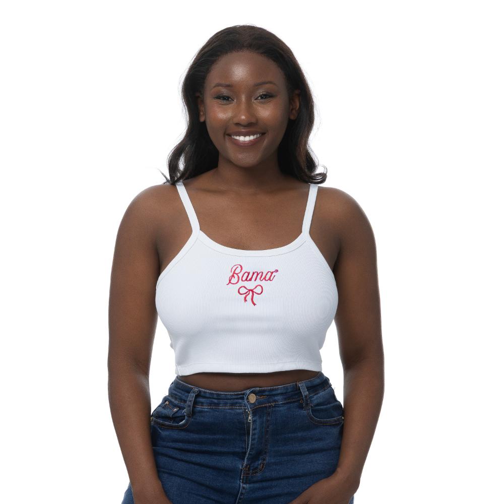 Alabama Zoozatz Women's Cami Tank Embroidered Bow Tank Top
