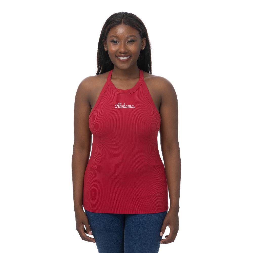 Alabama Zoozatz Women's Hot Mama Ribbed Embroidered Tank Top
