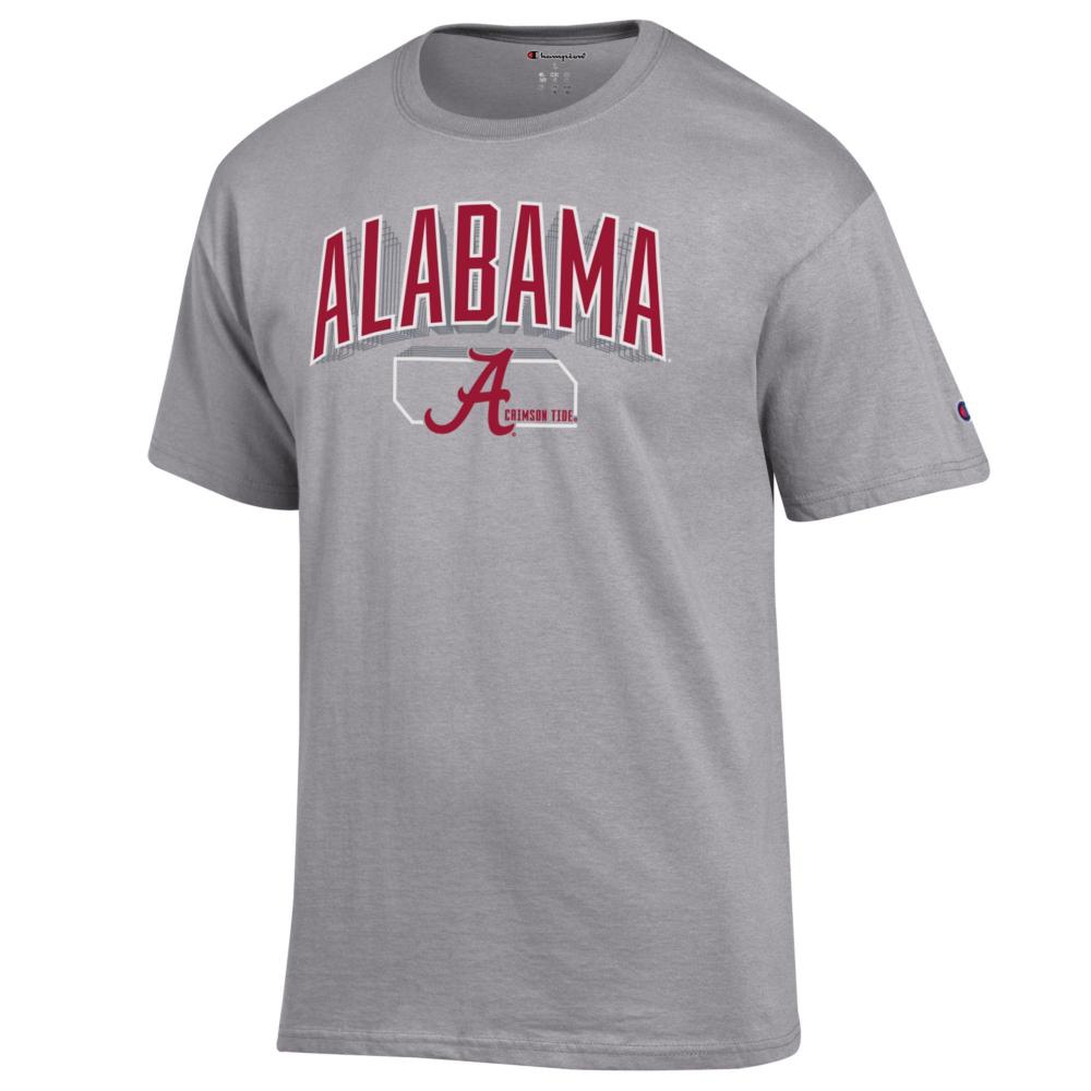 Alabama Champion Arch Line Shadow Over Logo Tee