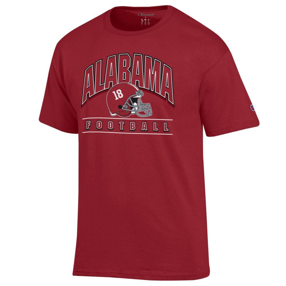 Alabama Champion Arch Helmet Football Bars Tee
