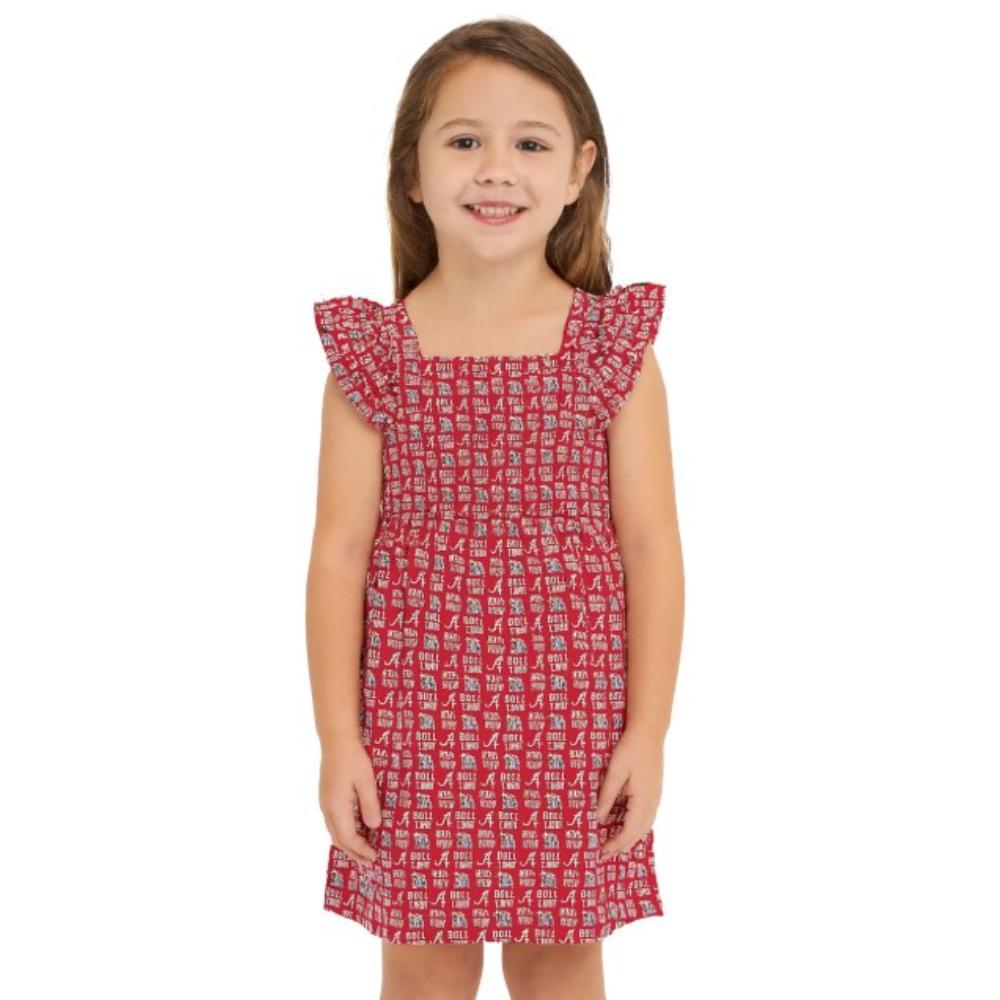 Alabama Stewart Simmons Twill Flutter Sleeve Dress