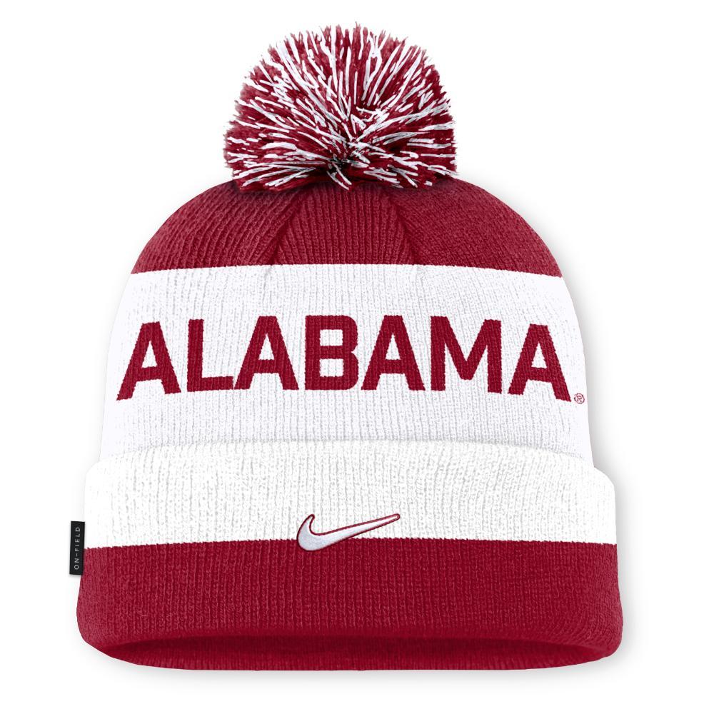 Alabama Nike Peak Gameday Cuffed Pom Beanie