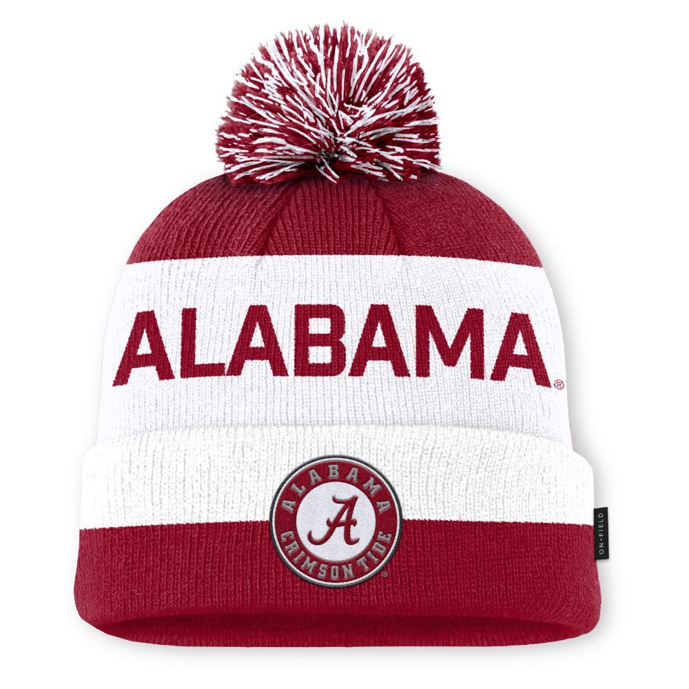 Alabama Nike Peak Gameday Cuffed Pom Beanie
