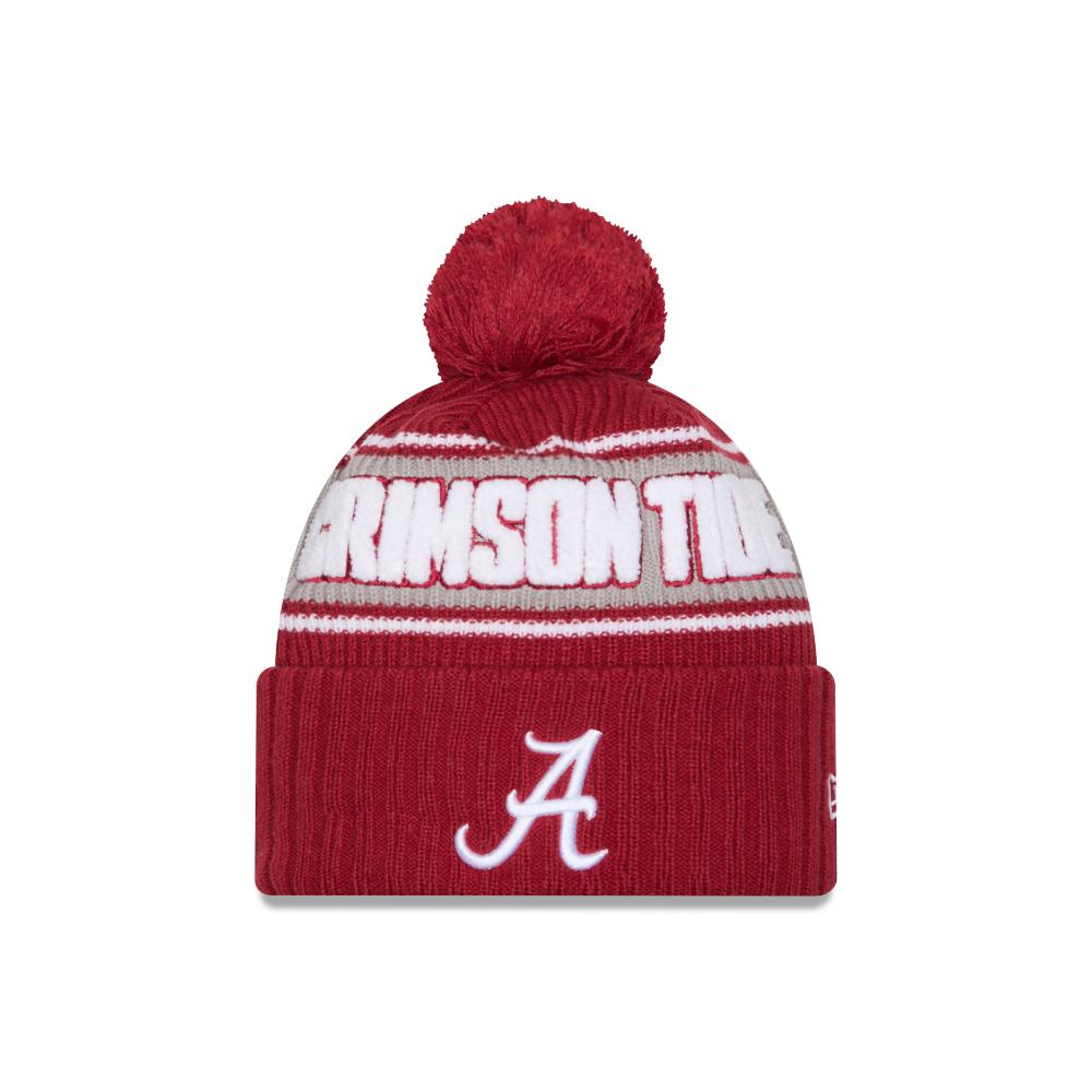 Alabama New Era Bold Cuff Knit Pom Beanie