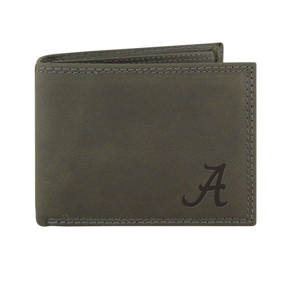 Alabama Zeppro Embossed Bifold Wallet - Grey