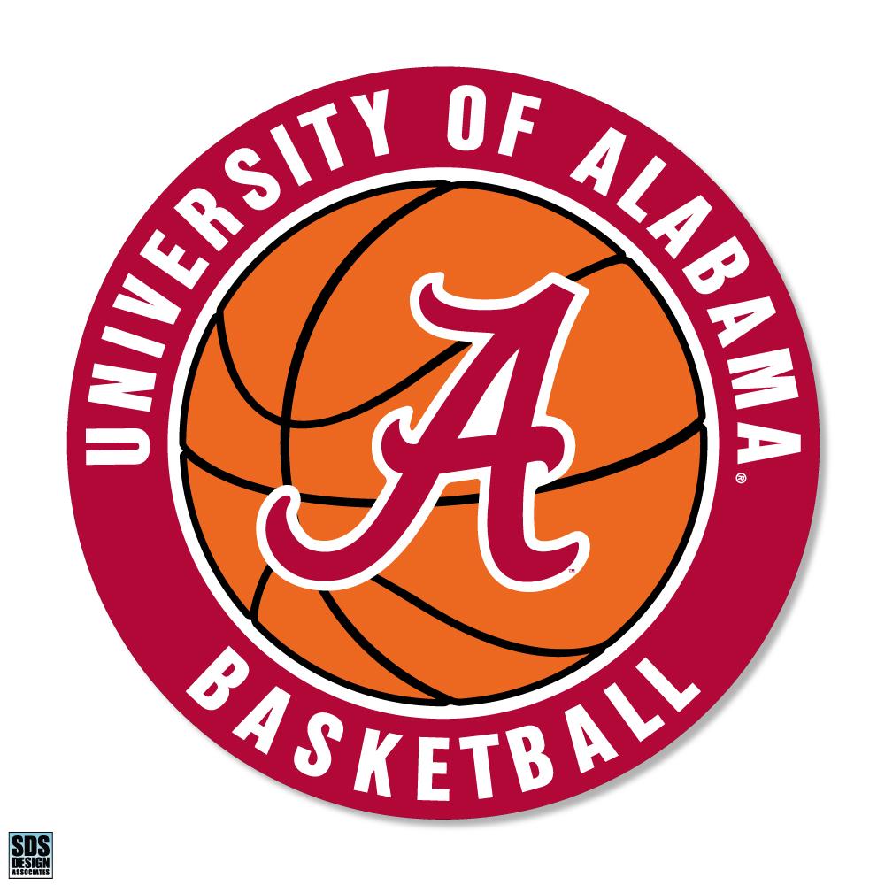 Alabama 3" Circle Basketball Decal