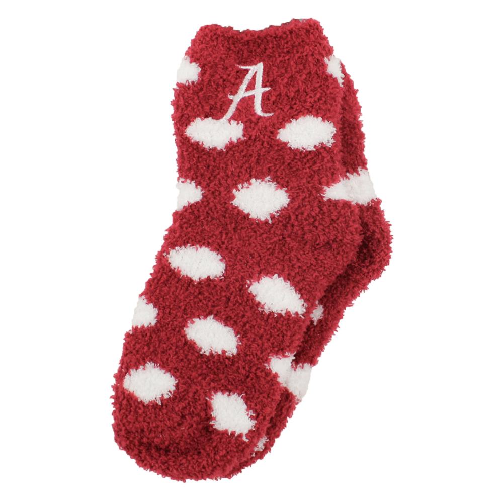 Alabama ZooZatz YOUTH Polka Dot Fuzzy Socks