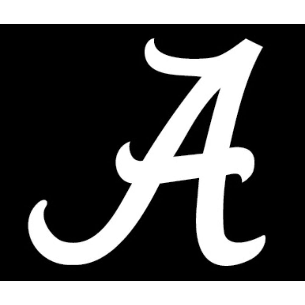 Alabama 6" White Script A Decal