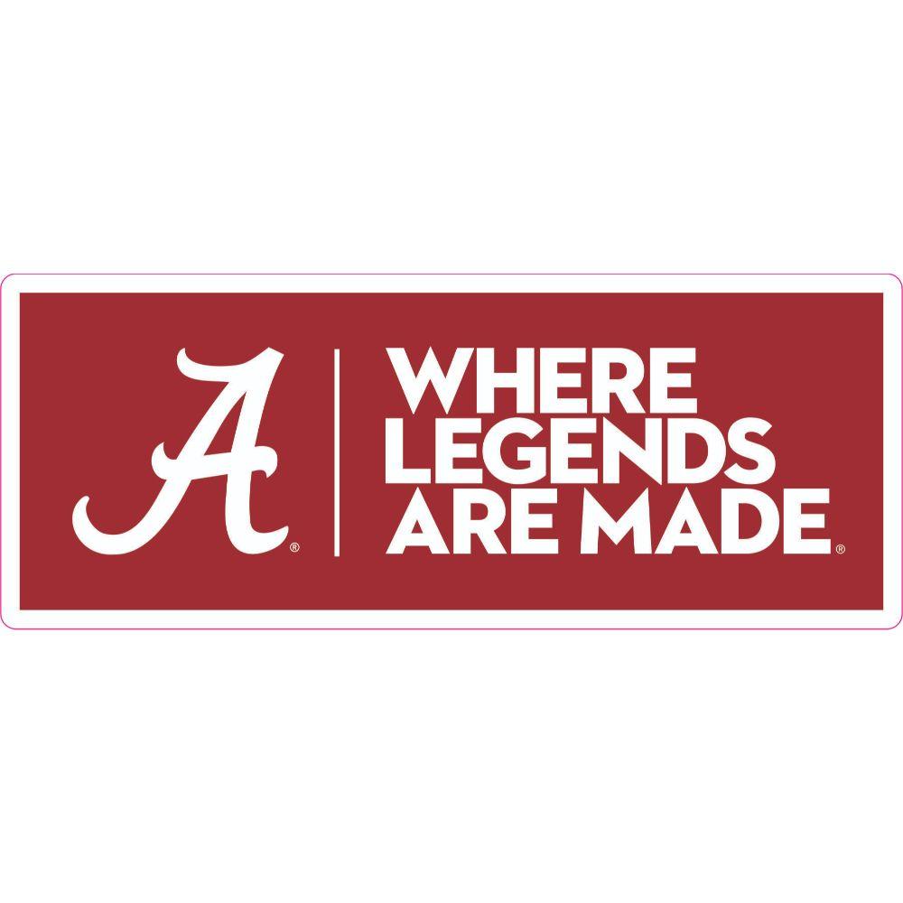 Alabama 6" Where Legends Are Made Decal