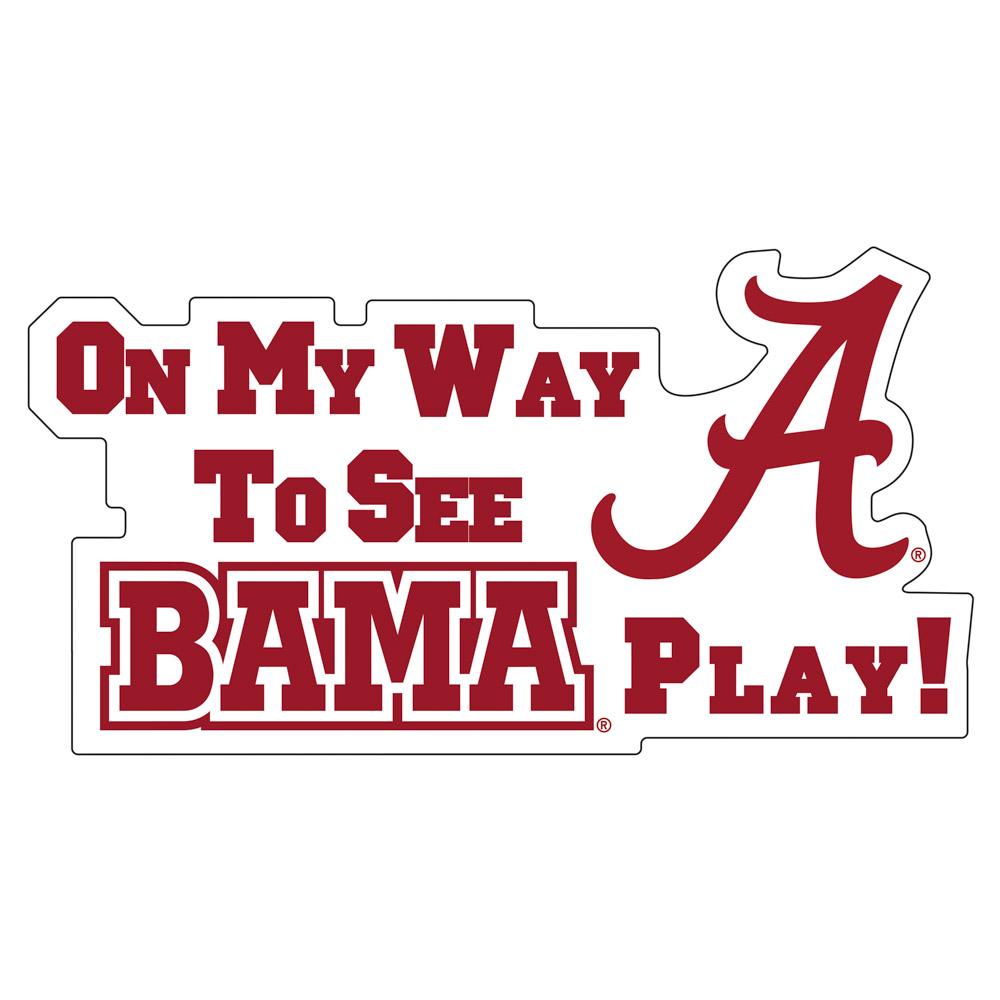 Alabama 16" On My Way to See Bama Play Magnet