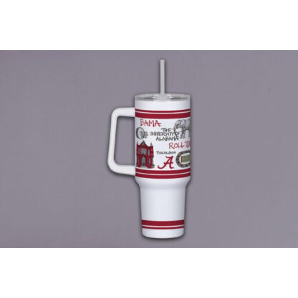 Alabama Magnolia Lane 40 Oz Multi Icons Tumbler
