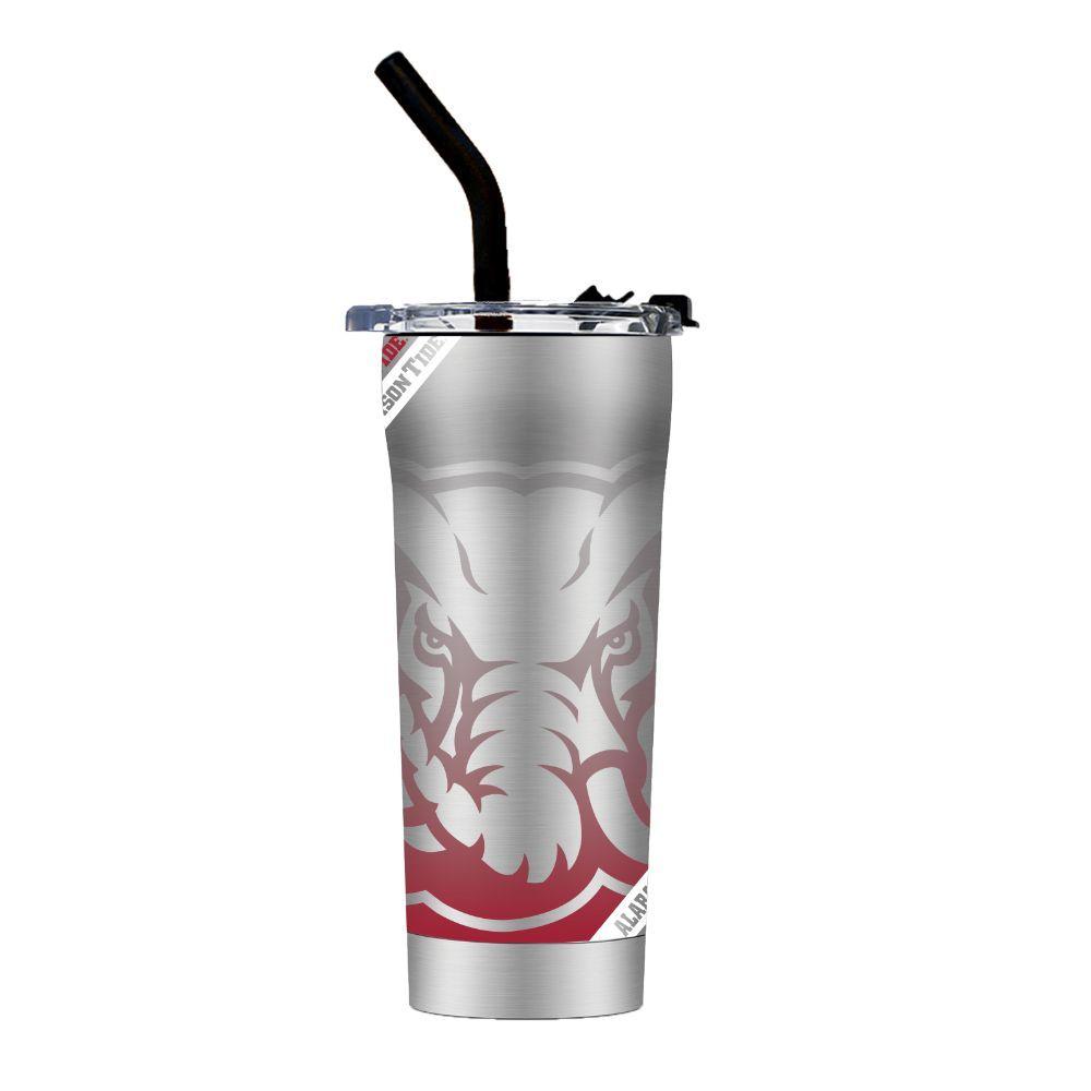 Alabama Stripe 20 Oz Straw Tumbler