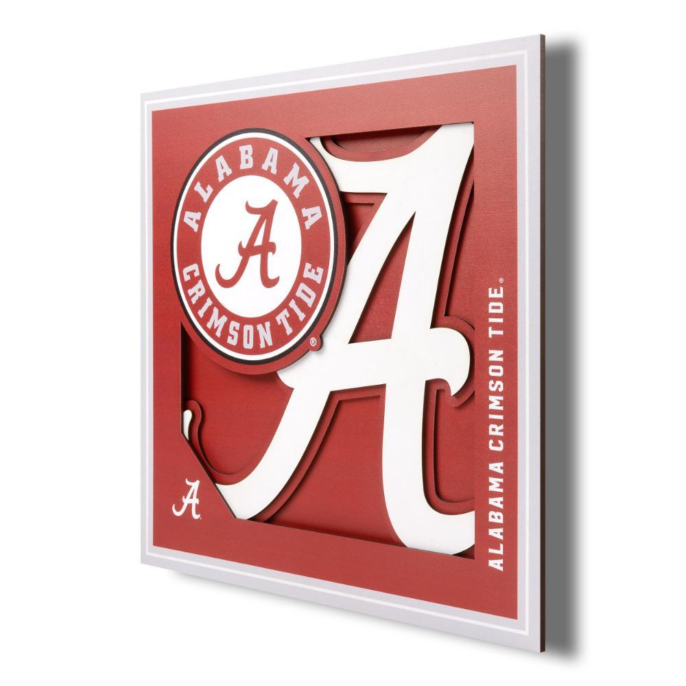 Alabama 12" X 12" 3D Logo Series Wall Art
