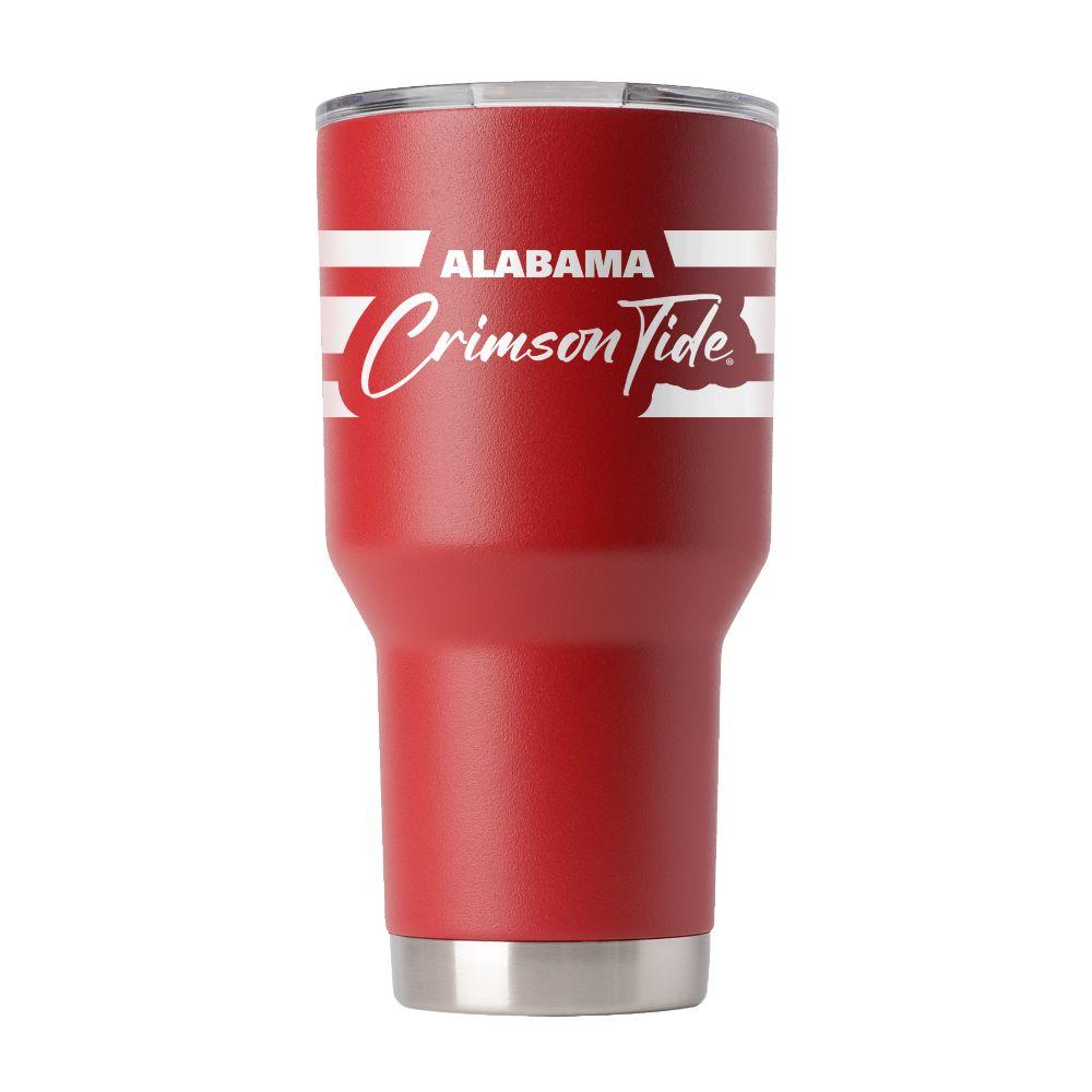 Alabama Gametime Sidekicks 30 Oz Script Stripe Tumbler