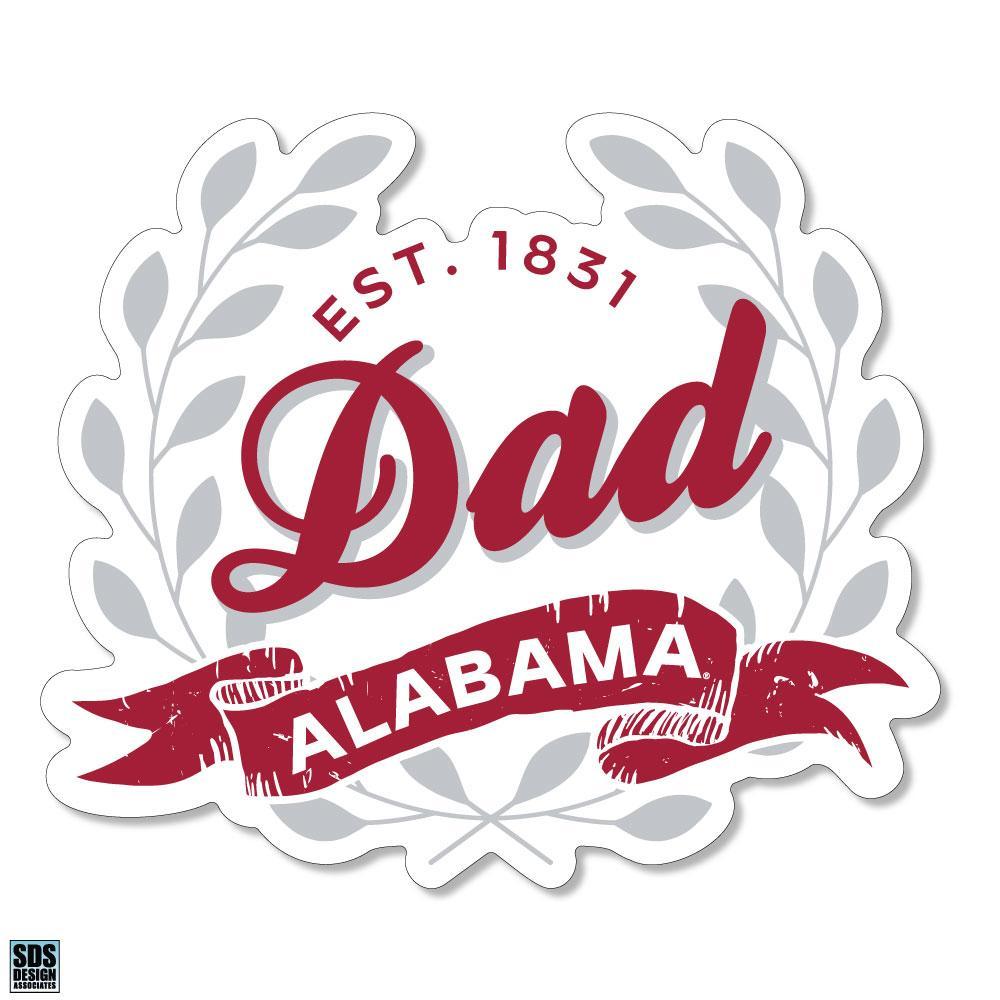 Alabama 3.25 Inch Dad Leaves Rugged Sticker Decal 3 Alabama 3.25 Inch Dad Leaves Rugged Sticker Decal