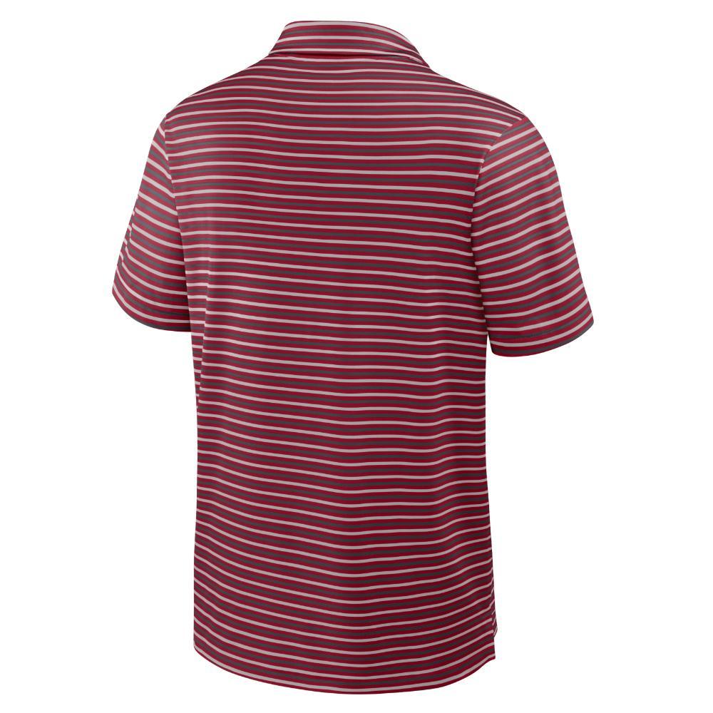 Alabama Nike Dri-Fit Coaches Premium Tour Stripe Polo