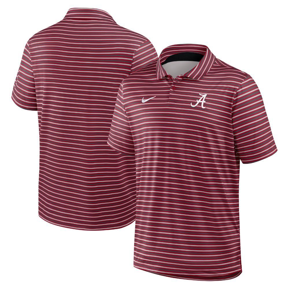 Alabama Nike Dri-Fit Coaches Premium Tour Stripe Polo 3 Alabama Nike Dri-Fit Coaches Premium Tour Stripe Polo