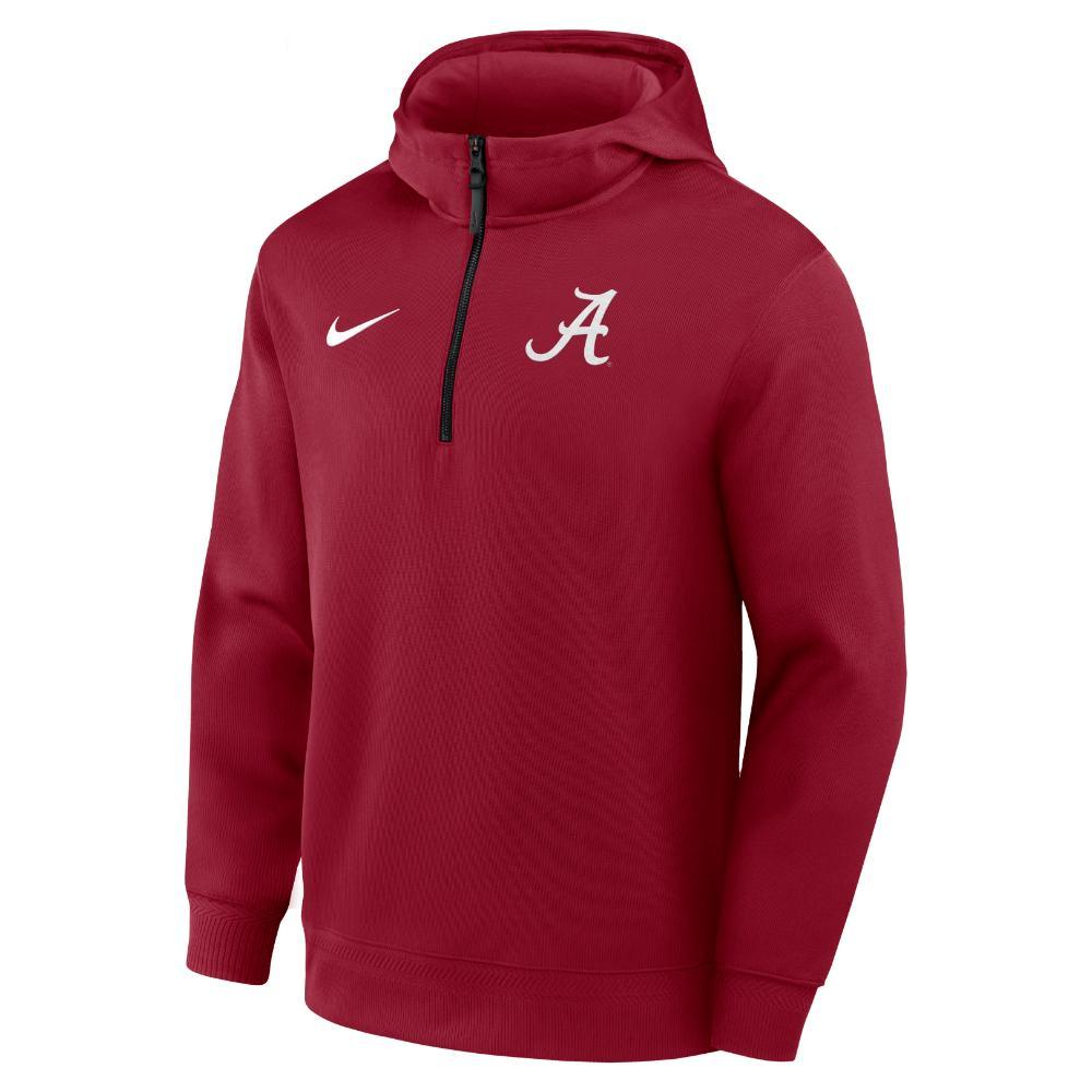 Alabama Nike Dri-Fit Coaches Premium Half Zip Hoodie