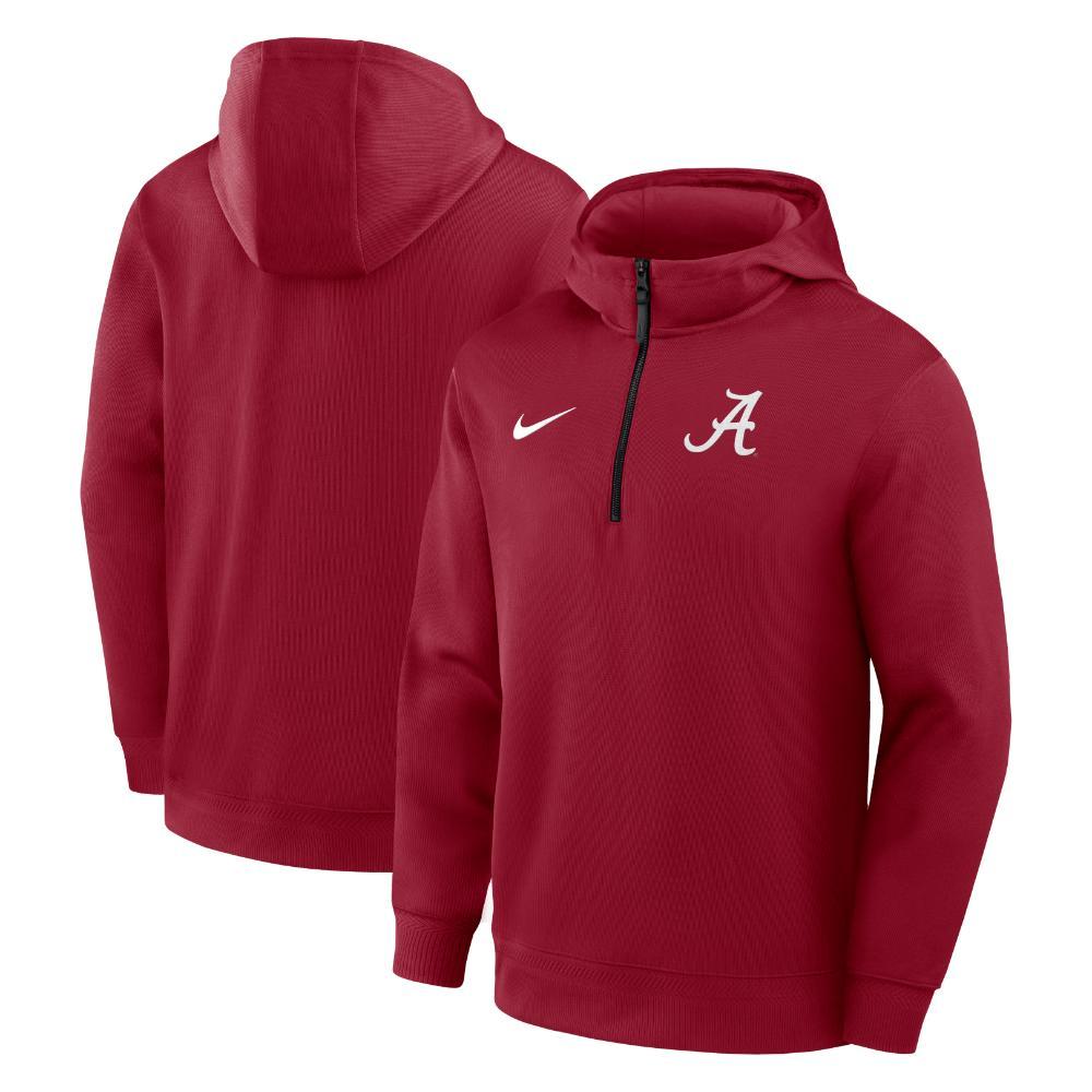 Alabama Nike Dri-Fit Coaches Premium Half Zip Hoodie