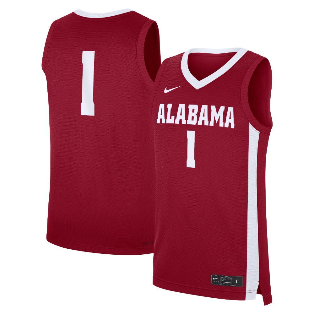 Alabama Nike #1 Road Basketball Jersey